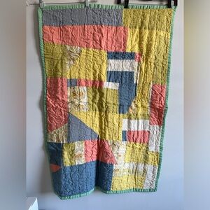 Handmade Linen Throw Quilt Picnic Blanket